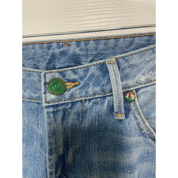 True Religion Jeans Womens Sz 27 Blue Denim‎ Karlie Low Rise Bell Bottom Crop - Picture 15 of 15